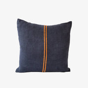 Cushion - Midnight blue with Mustard Stripe