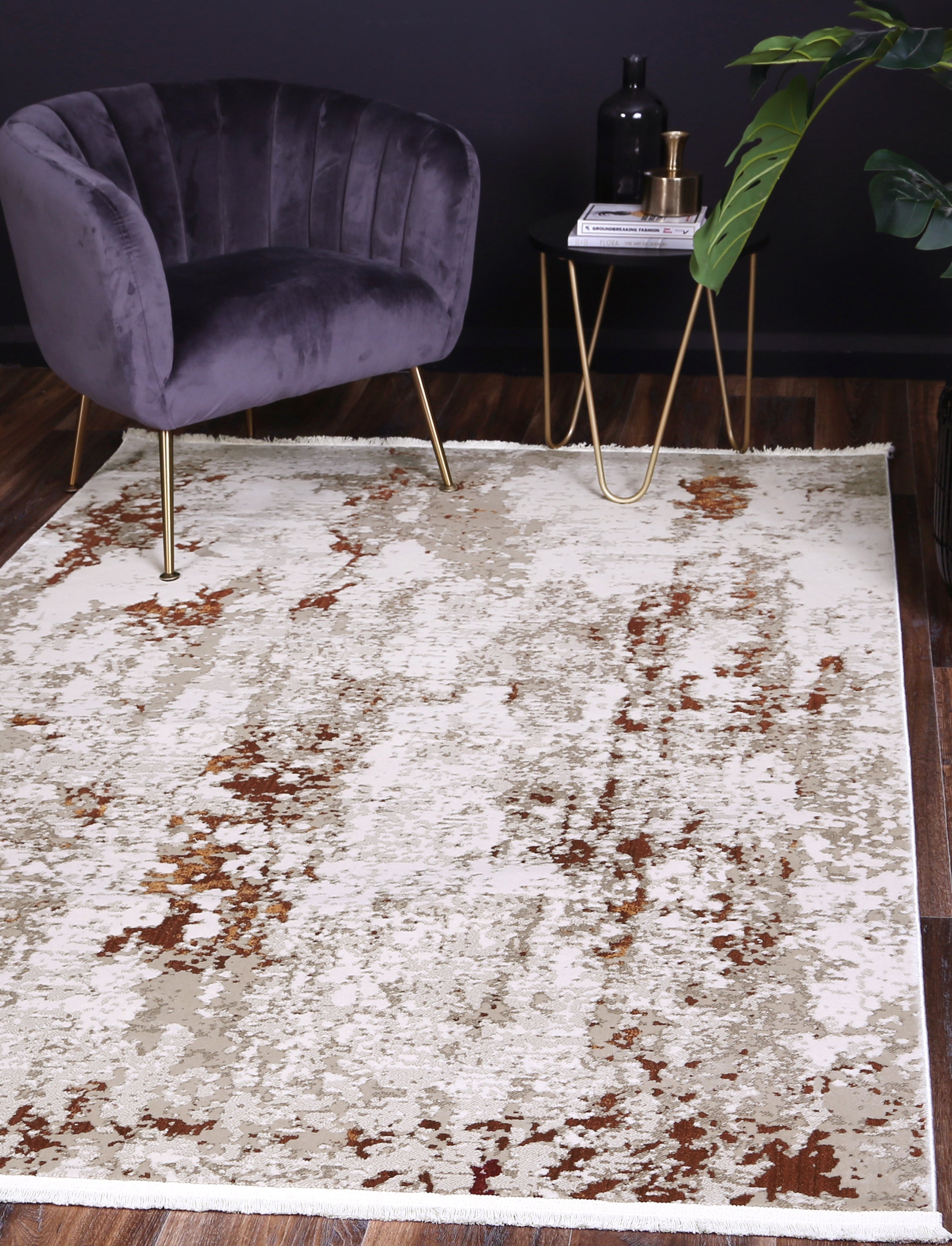 Bohemian Paradise One Modern Beige Terracotta Rug - 01BTER