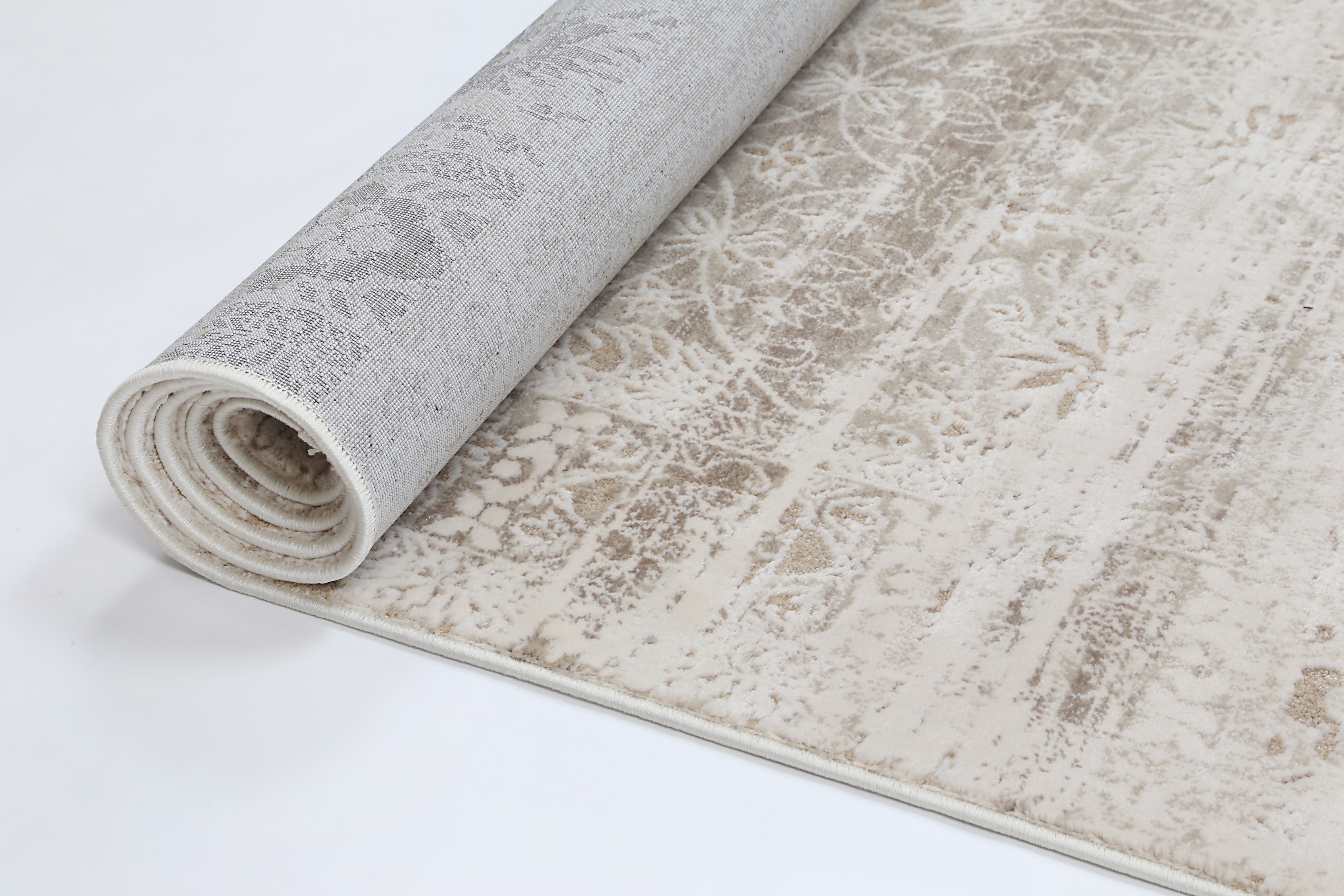 Bohemian Paradise Solid Beige Modern Rug - 02BEIG