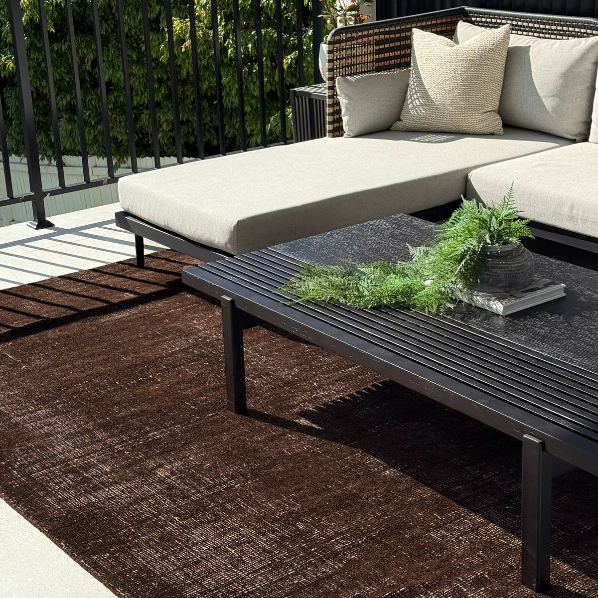 Harbour Chocolate Brown Indoor Outdoor Rug