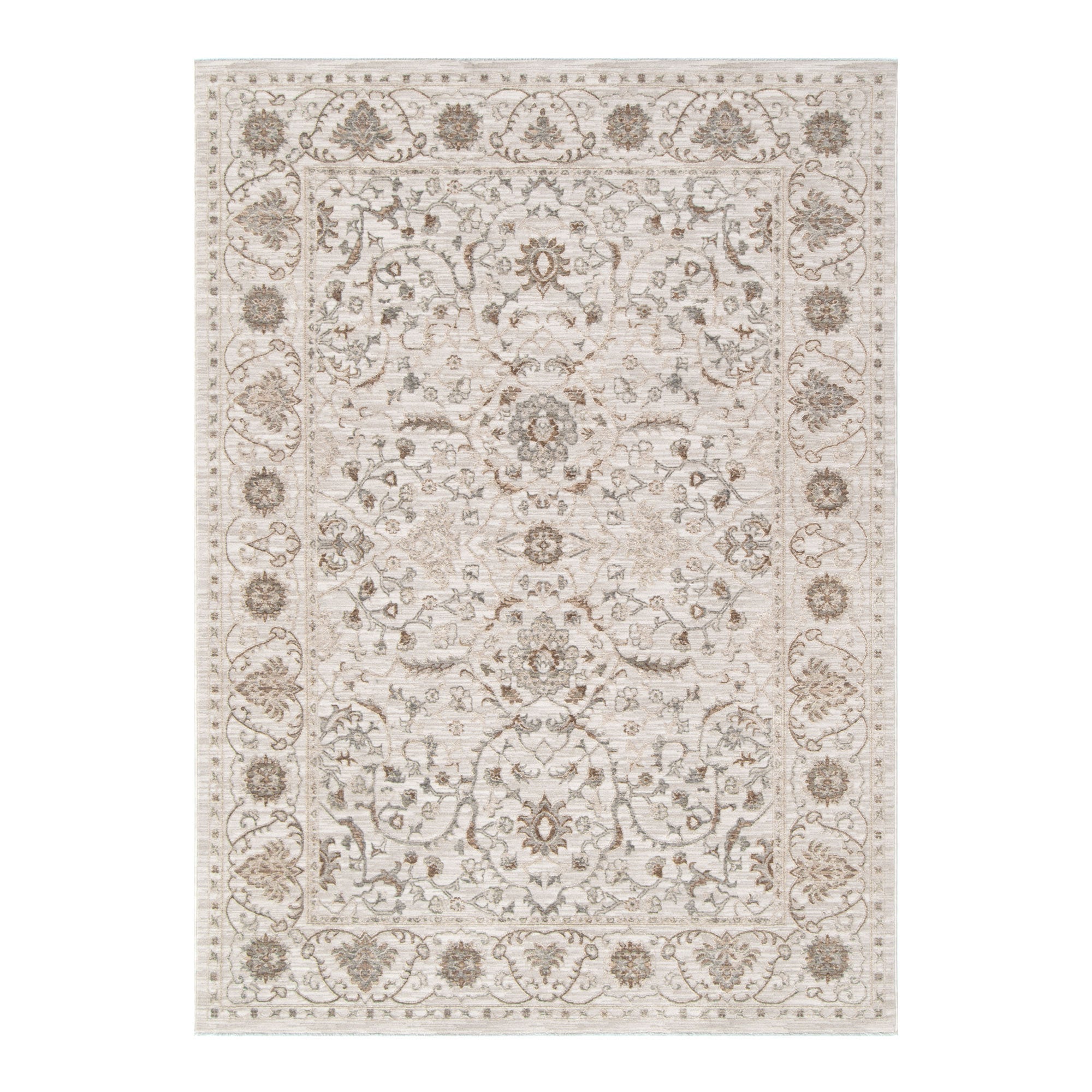 D104- Delphine Ivory Multi Vines Vintage Rug