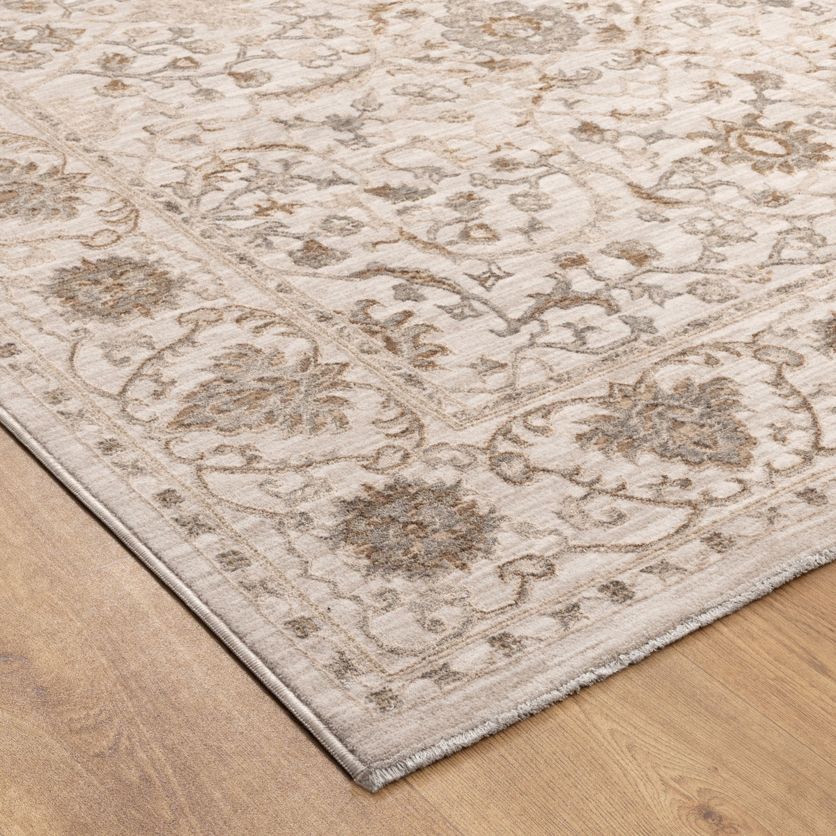 D104- Delphine Ivory Multi Vines Vintage Rug