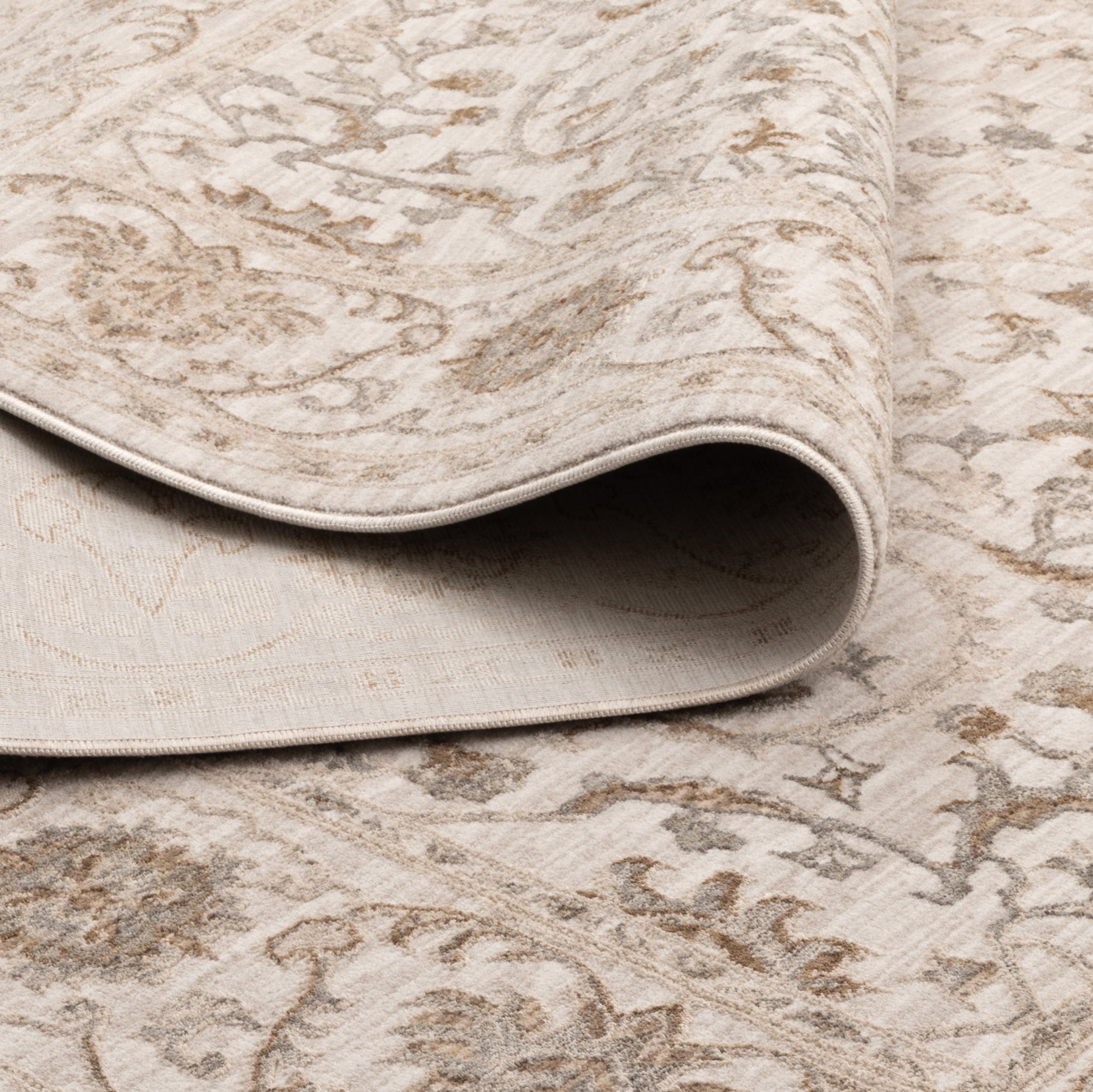 D104- Delphine Ivory Multi Vines Vintage Rug