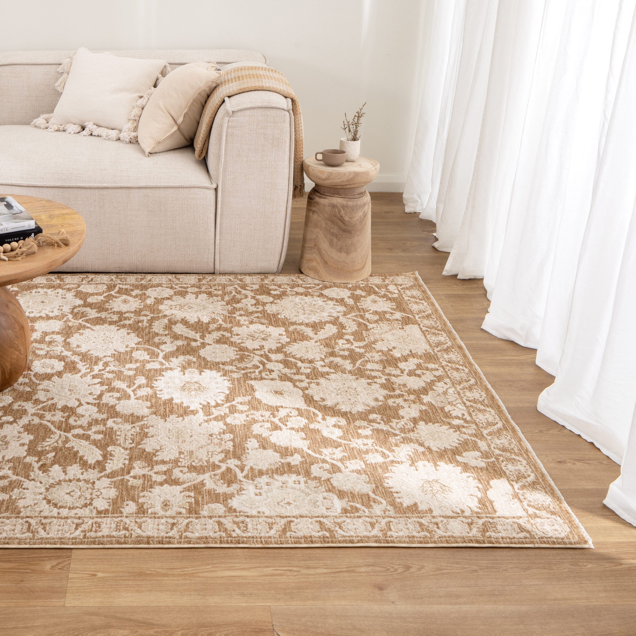 D105- Dephine Toffee Vintage Rug