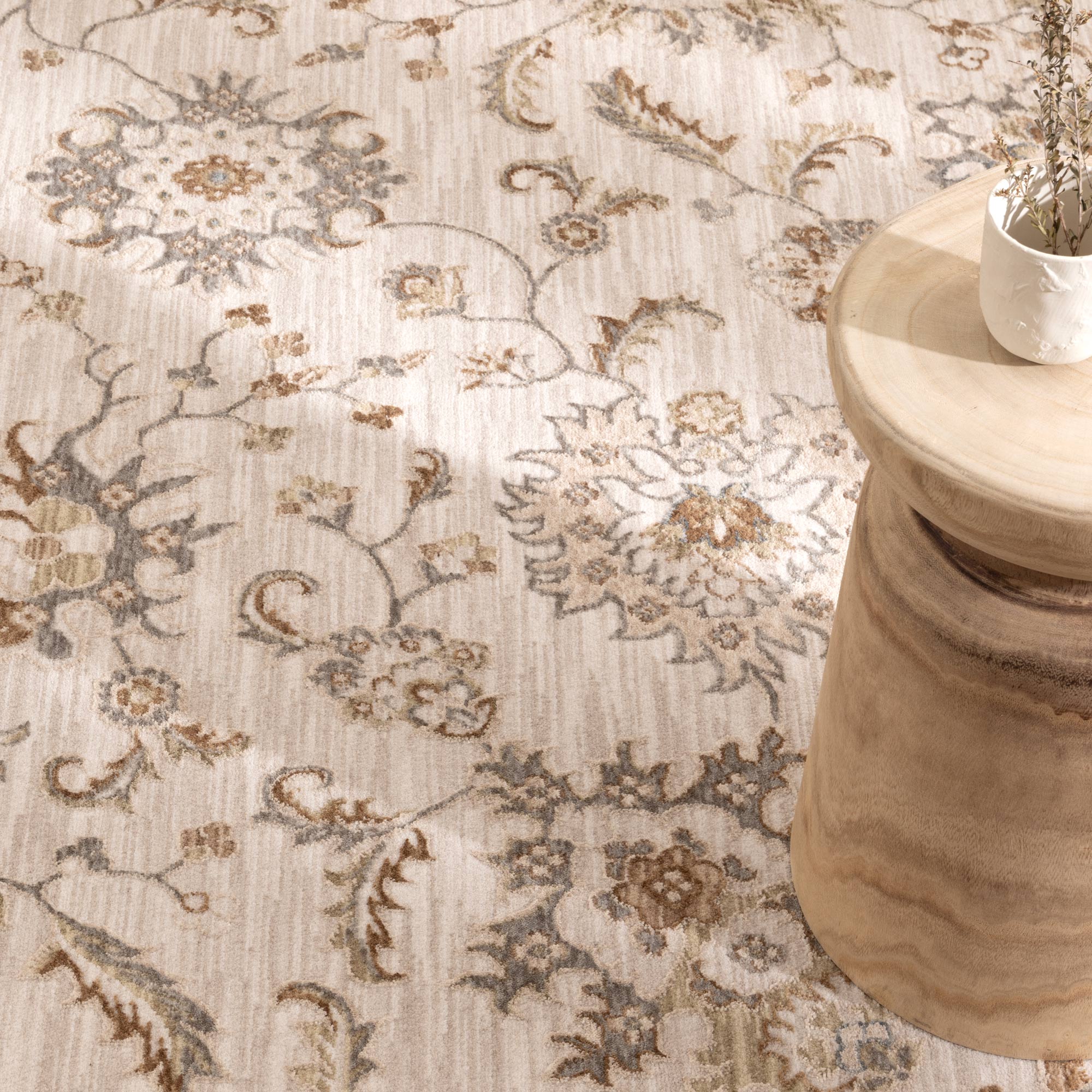 D107- Delphine Antique Bloom Multi Vintage Rug