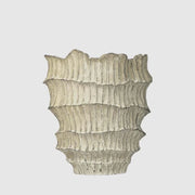 Ruffle Vase Off White