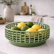 Green Ceramic Weave Bowl - A True Showstopper