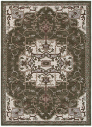 Horizon Olive Green Medallion Rug H116