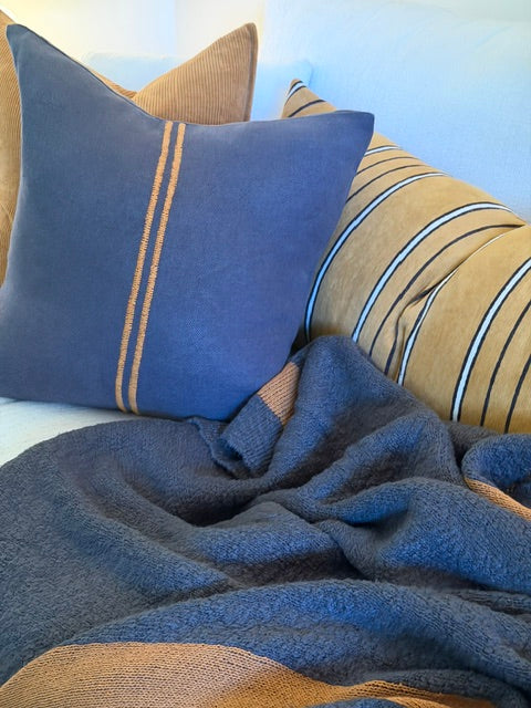 Cushion - Lumbar Support in Mustard Stripe