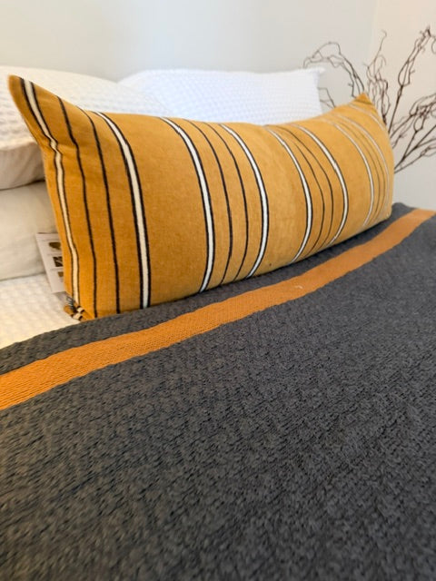 Throw Rug - Mustard & Midnight LARGE & WARM