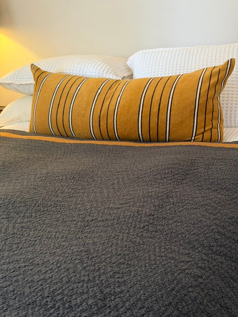 Throw Rug - Mustard & Midnight LARGE & WARM
