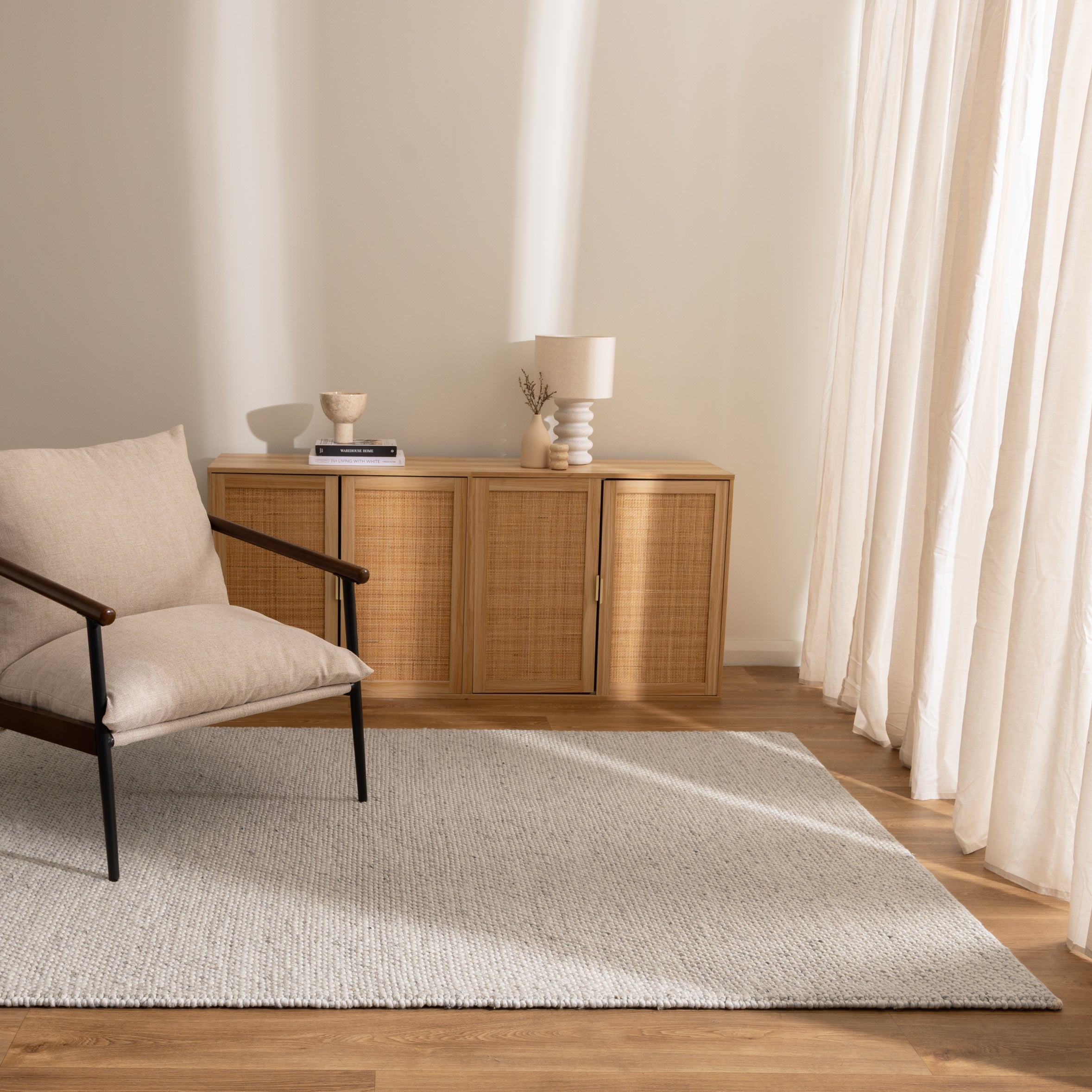 Beau Ivory Chunky Wool Rug