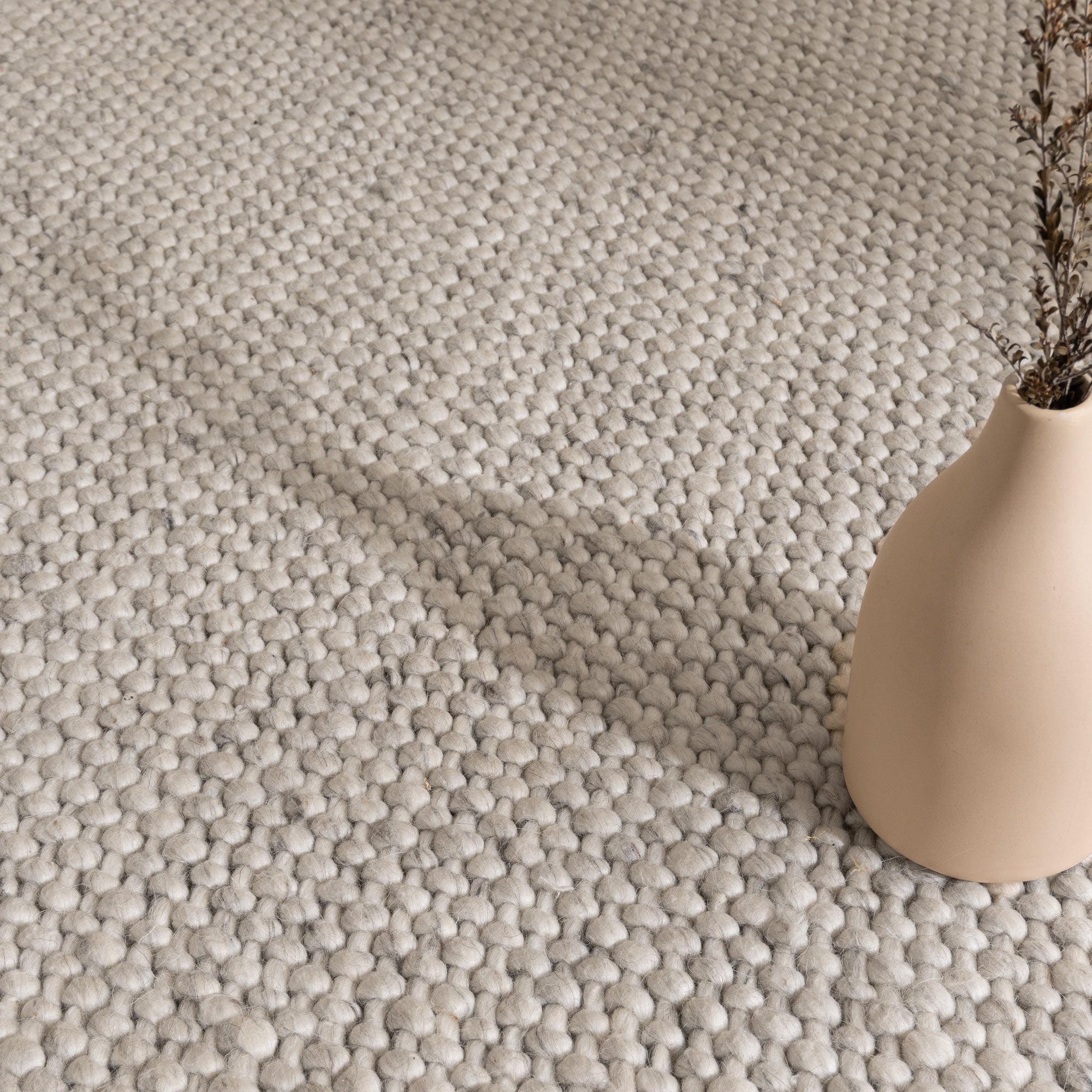Beau Ivory Chunky Wool Rug