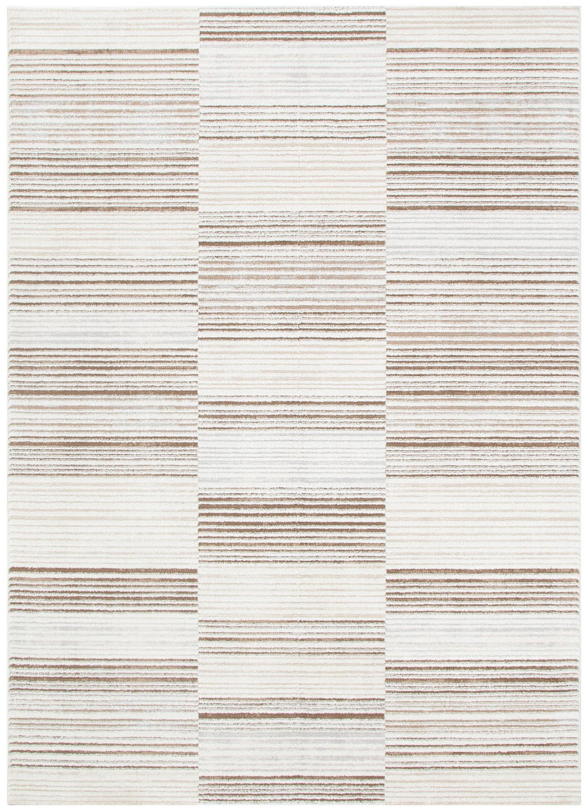 Sierra Lines Beige Brown Rug