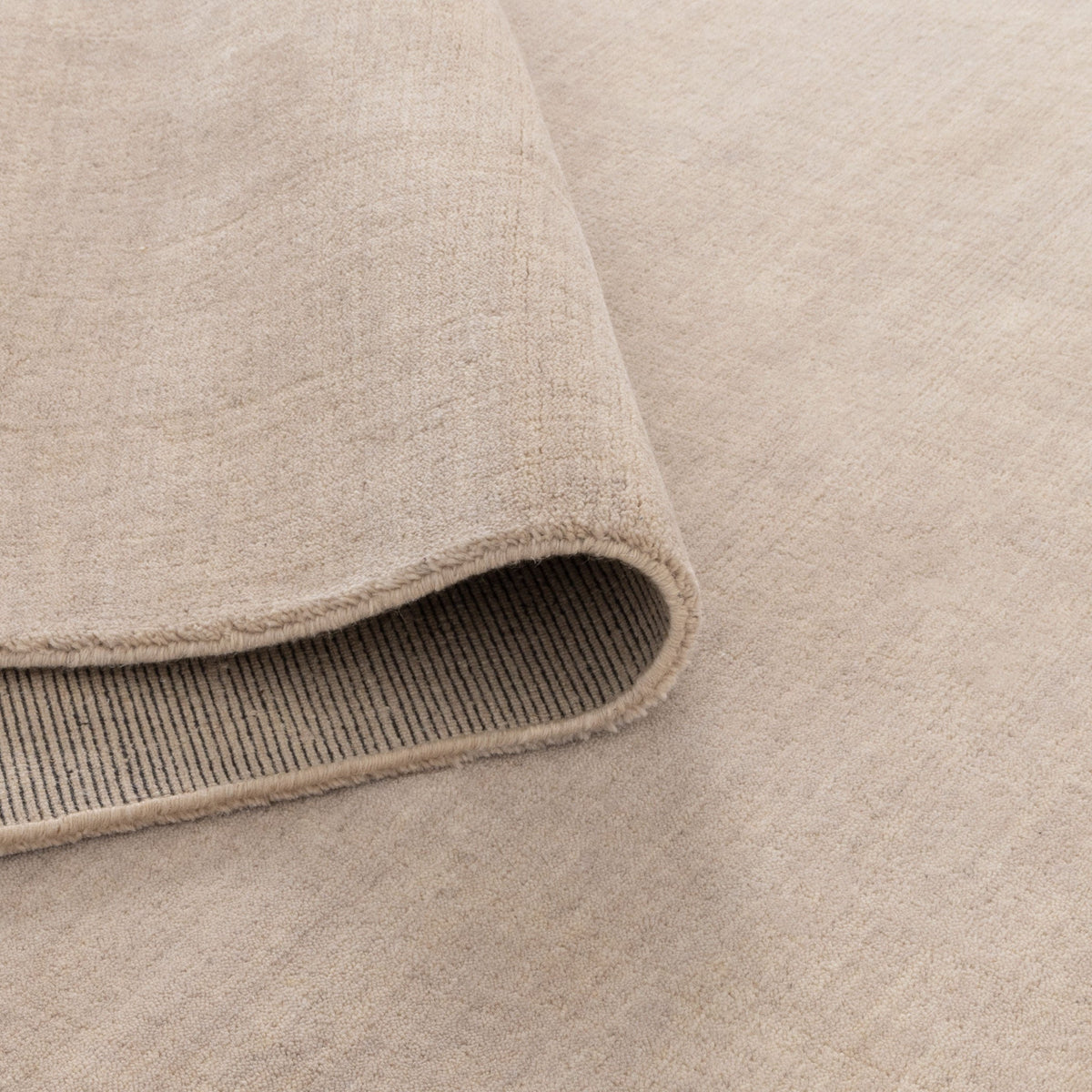 Charleston Hand-Knotted Wool Rug Beige