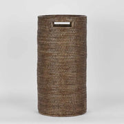 Umbrella Stand in Antique Brown Rattan